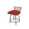 Holland Bar Stool Co 18" Low Back Swivel Vanity Stool, Nickel Finish, Graph Poppy Seat 41118AN021 - alternate 1